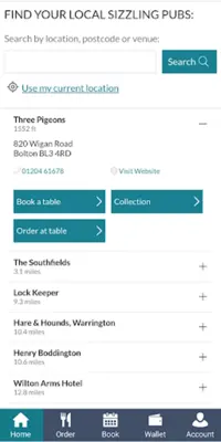 Sizzling Pubs android App screenshot 1